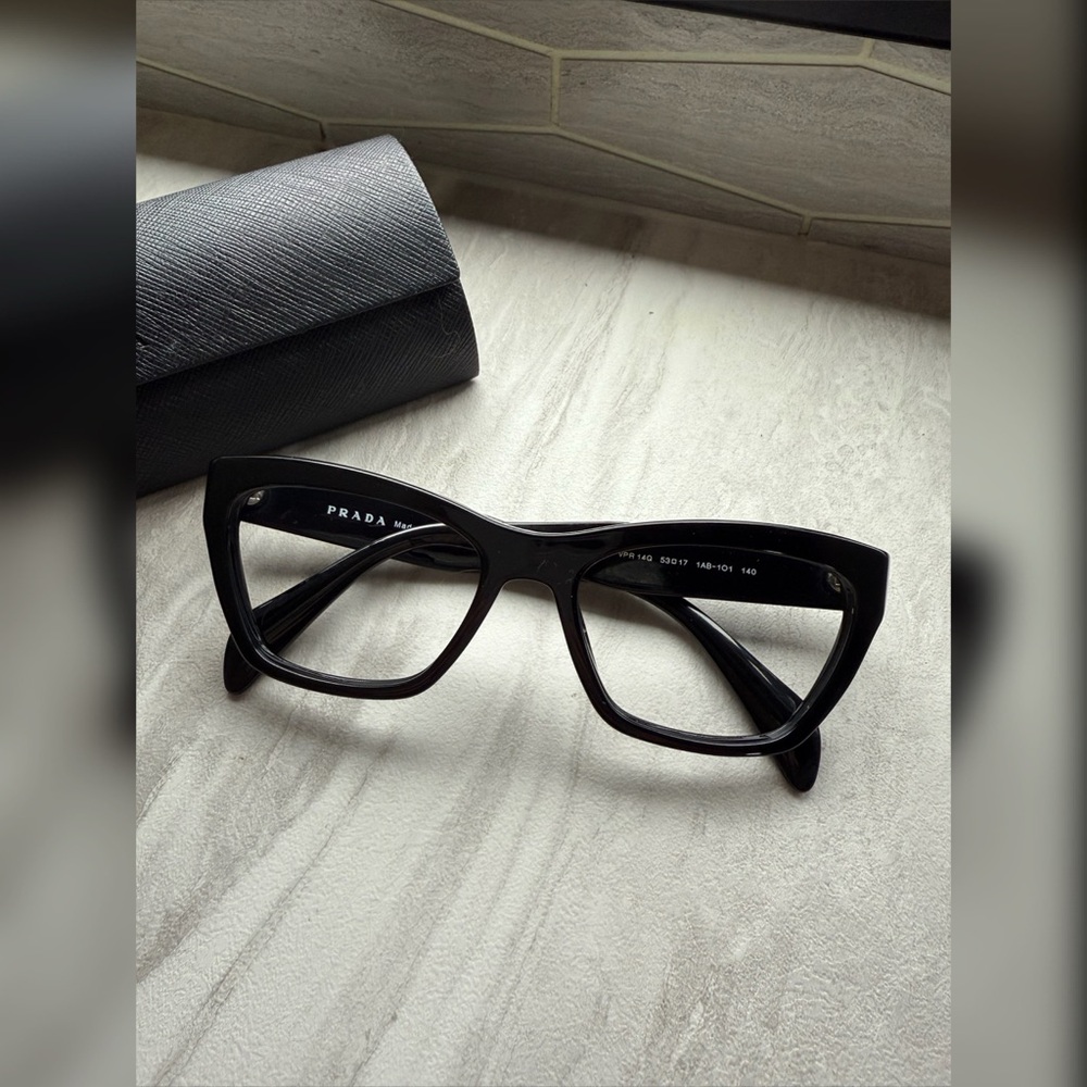Prada Black Square Glasses